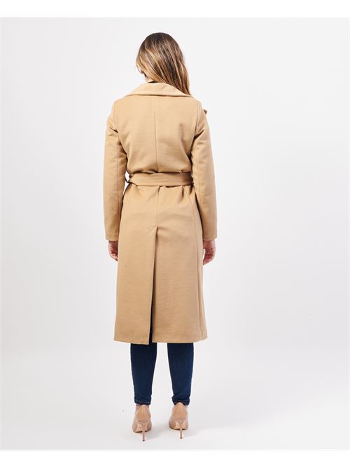 MDM long coat in cloth with belt MADEMOISELLE DU MONDE | F537-7097CAMMELLO